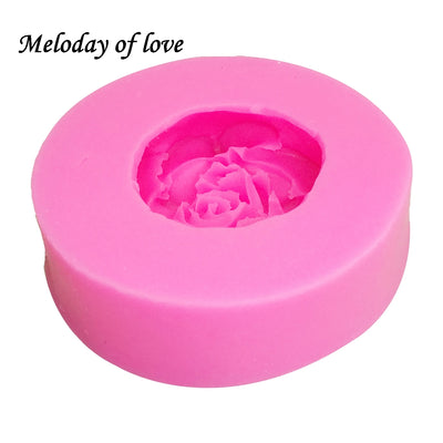 3D Beautiful roses chocolate cake decorating tools DIY fondant silicone mold Wedding cake decoration Flowers soap mold T0170