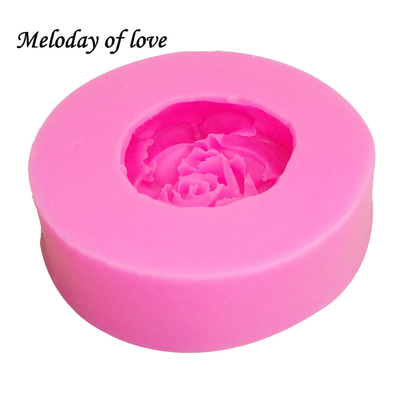 3D Beautiful roses chocolate cake decorating tools DIY fondant silicone mold Wedding cake decoration Flowers soap mold T0170