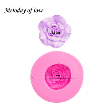 3D Beautiful roses chocolate cake decorating tools DIY fondant silicone mold Wedding cake decoration Flowers soap mold T0170