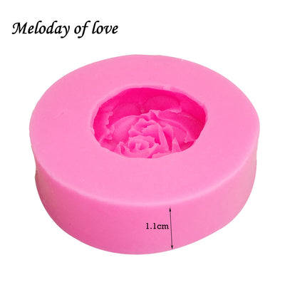 3D Beautiful roses chocolate cake decorating tools DIY fondant silicone mold Wedding cake decoration Flowers soap mold T0170