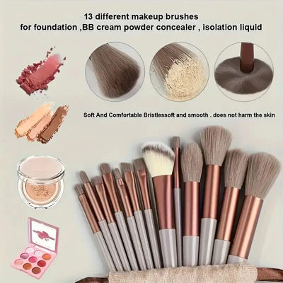 13 PIece Makeup Brushes Set
