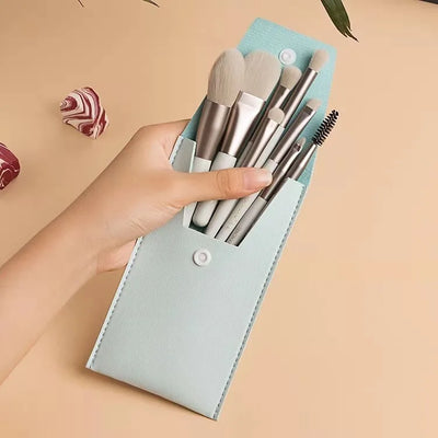 8-Piece Mini Portable Powder Brush Set