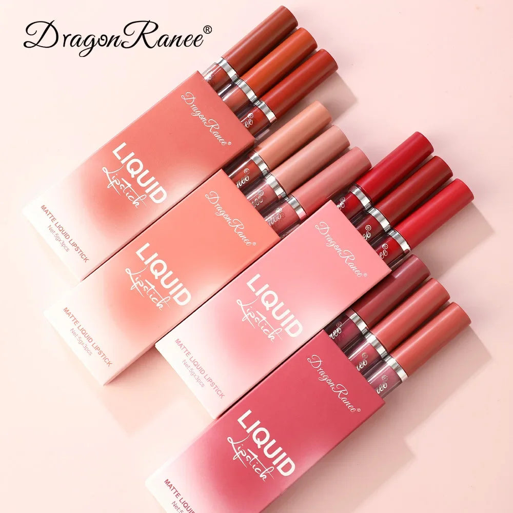 3 PCS BeautyCosmetics Matte Lipsticks