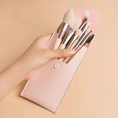 8-Piece Mini Portable Powder Brush Set