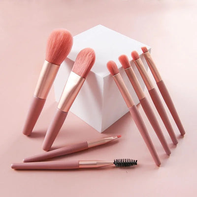 8-Piece Mini Portable Powder Brush Set
